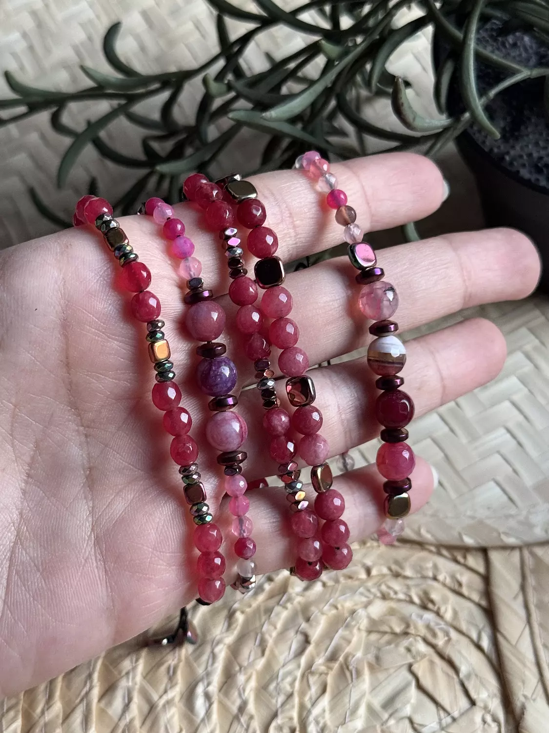 Hematite / Agate Reds Bracelet ( Stock ) image