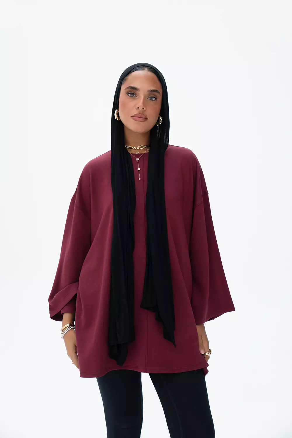 The Everyday Flow Top in Burgundy 3