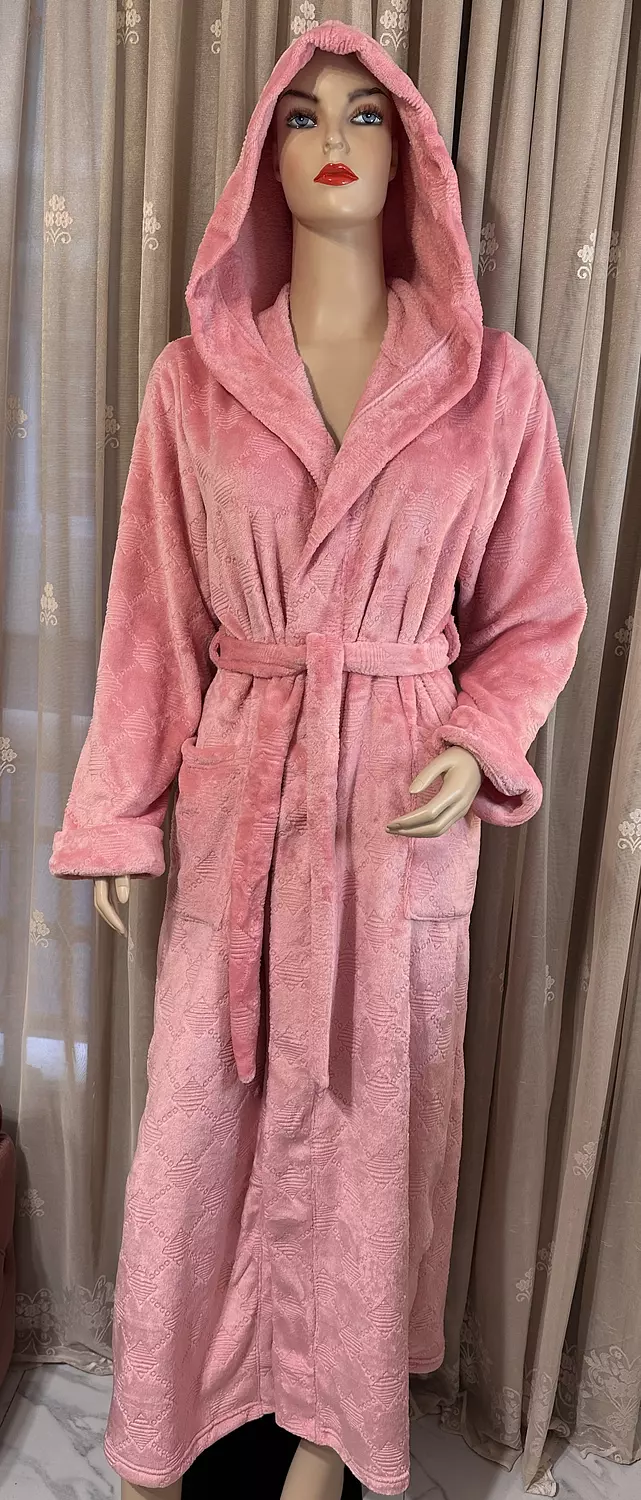 Bubblegum Long Hoddie Robe 1