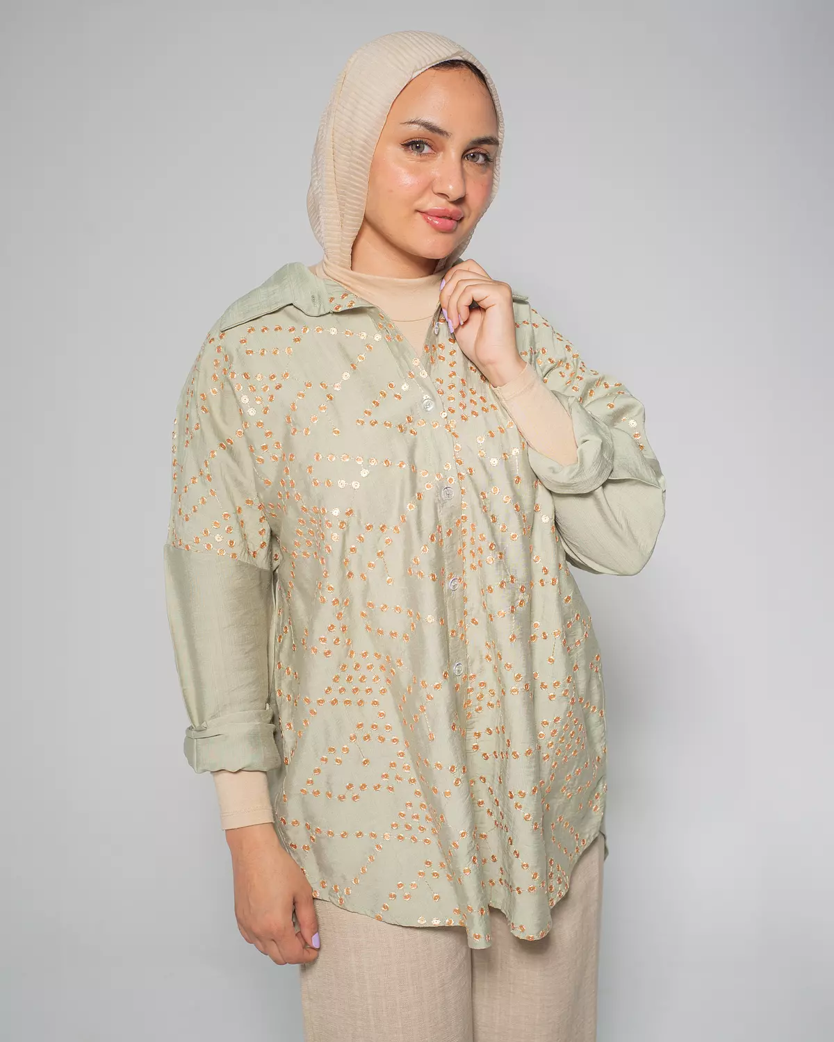 Gleam ease shirt (mint) 5