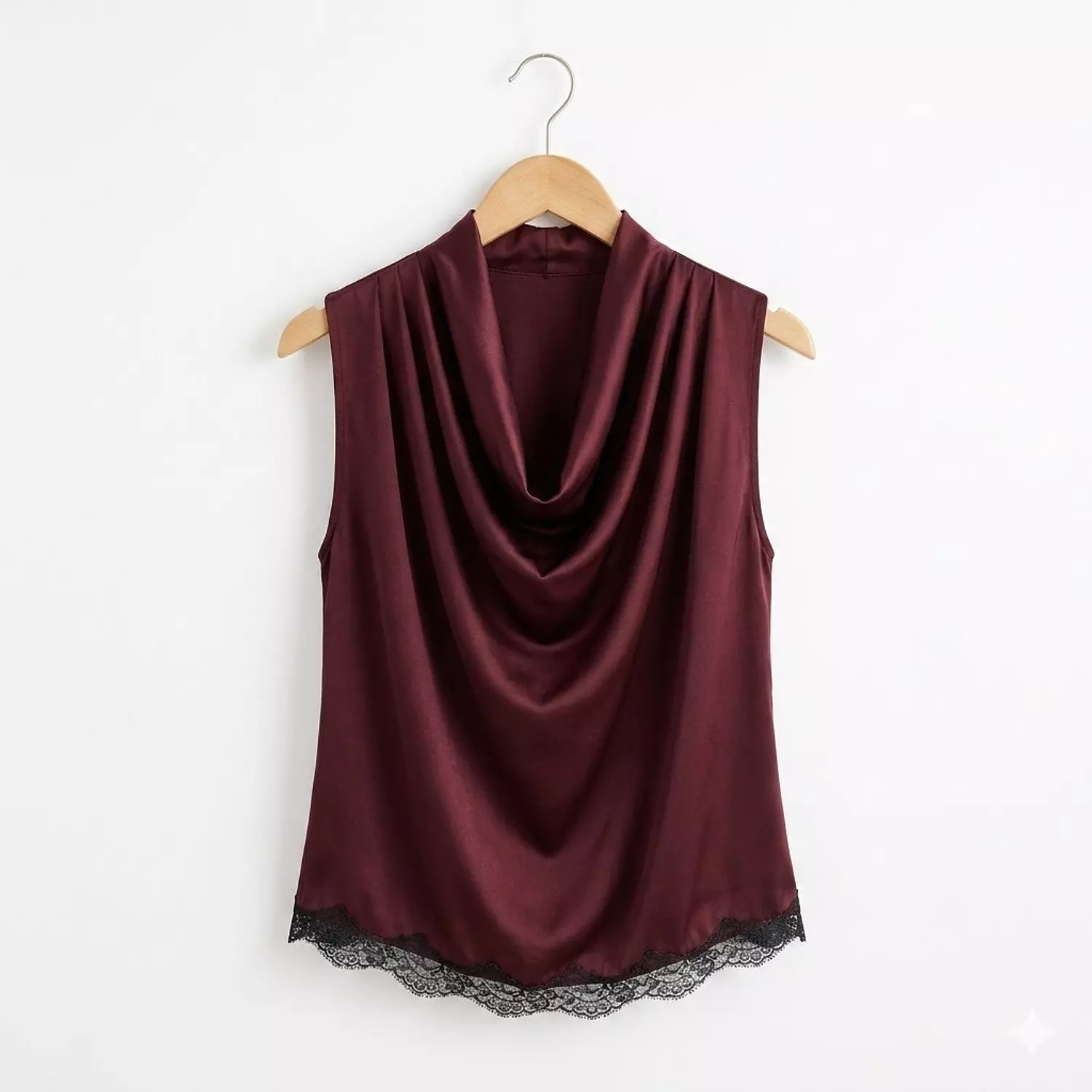 Sleeveless Blouse with a Cowl Neck 2