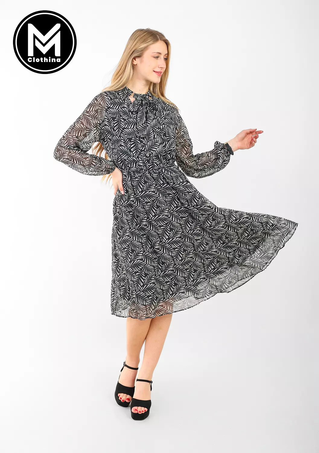 Mini Dress with Pattern hover image