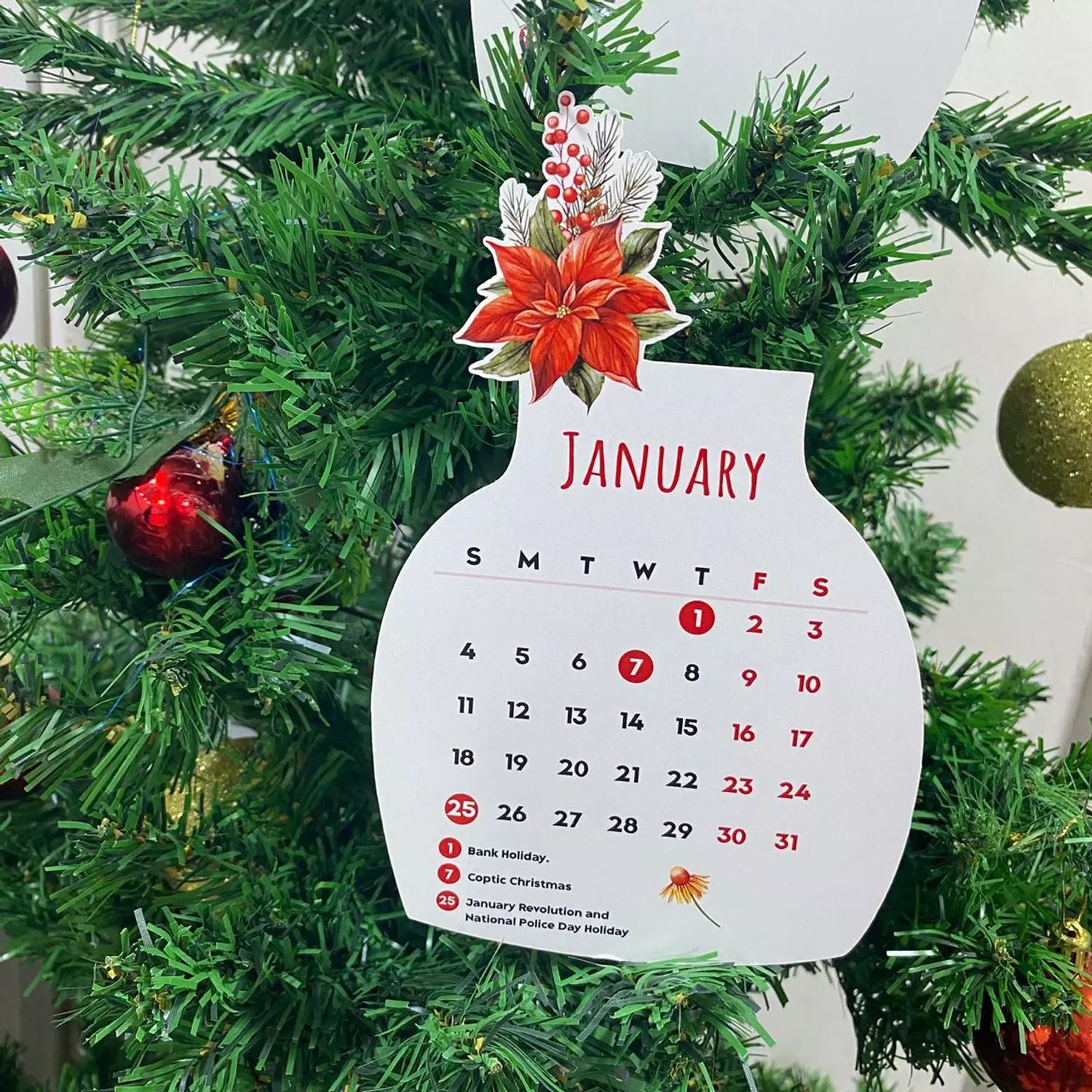 2026 Floral Desk Calendar 2