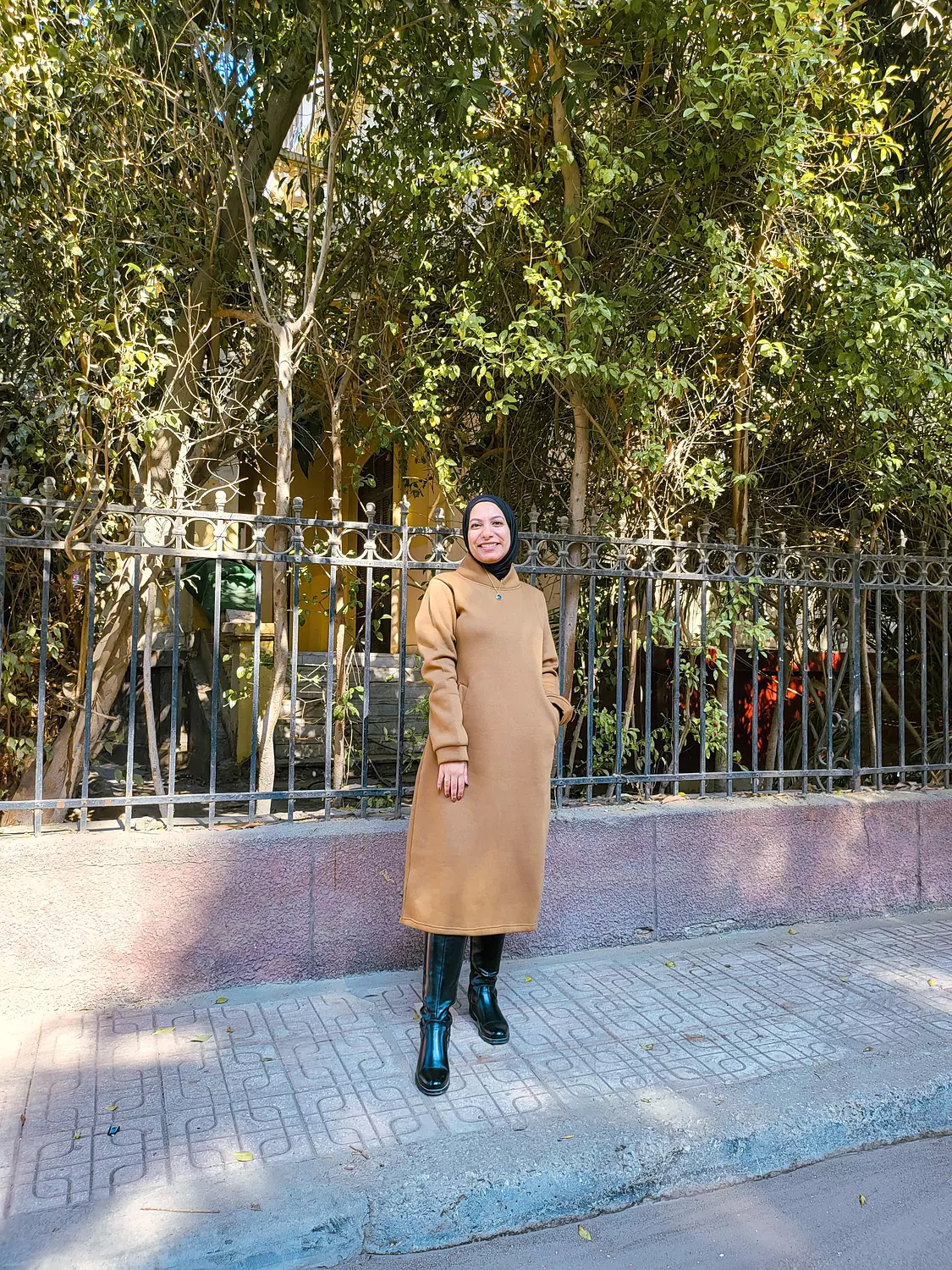 Camel Melton Dress 3