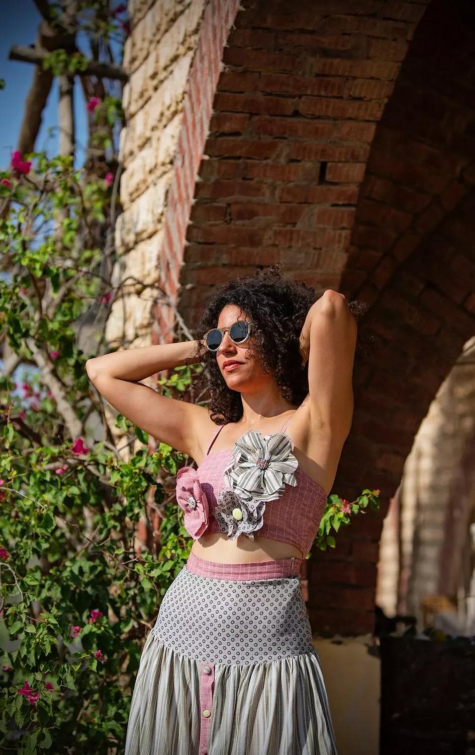 Crop Top w/ 3D Handmade Flowers hover image
