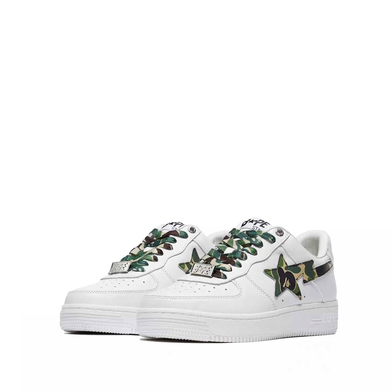 A Bathing Ape Bape Sta Low 'White ABC Camo Green' sneaker, hover image