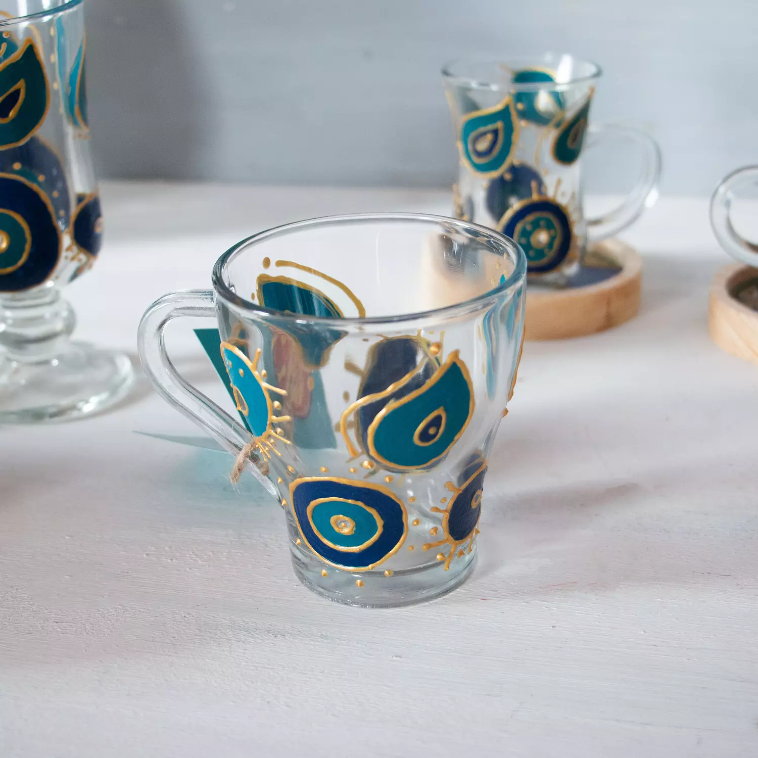 Blue Eyes Glass Mug 1