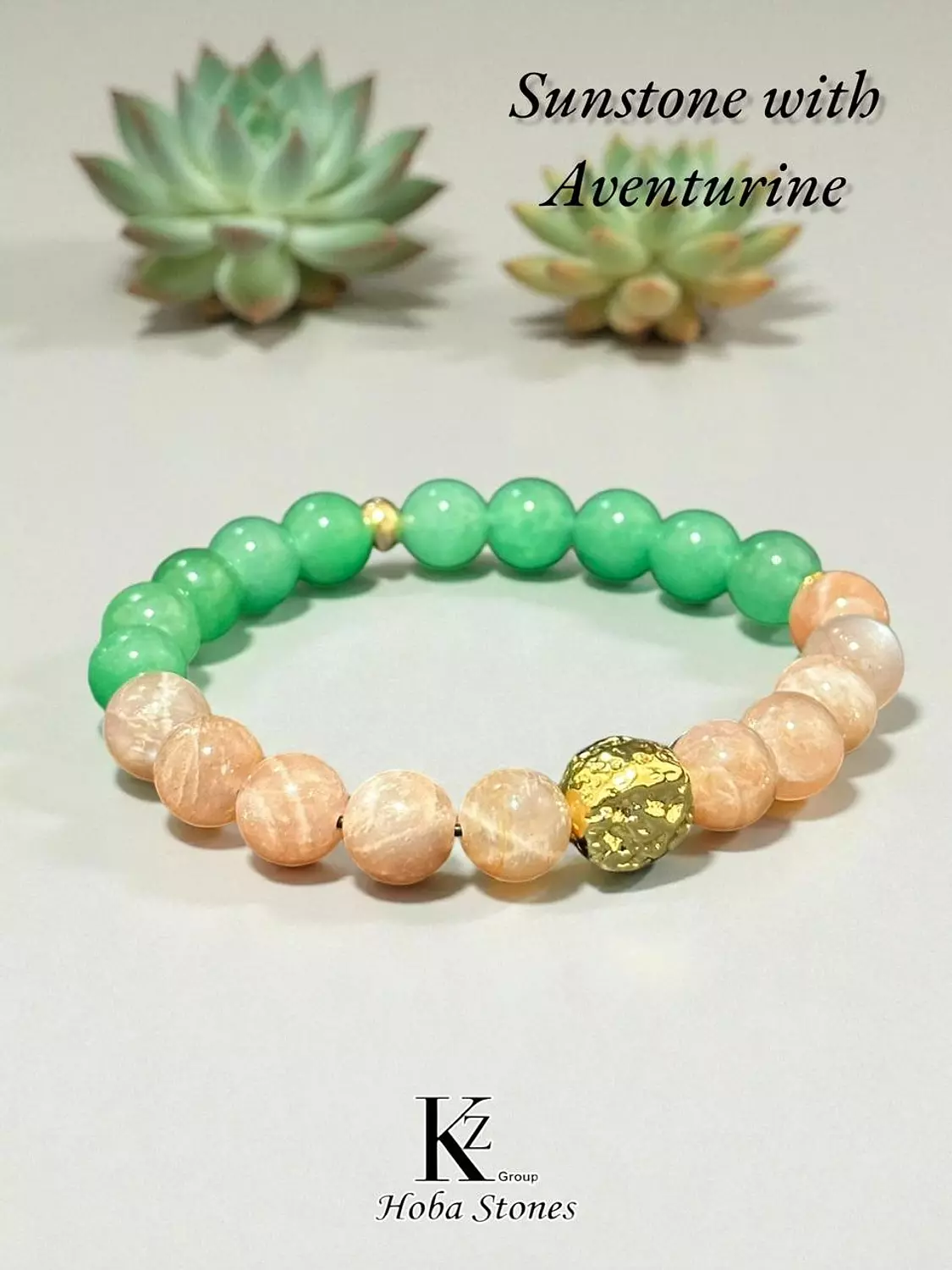 Bracelet Aventurine with Sunstone  2