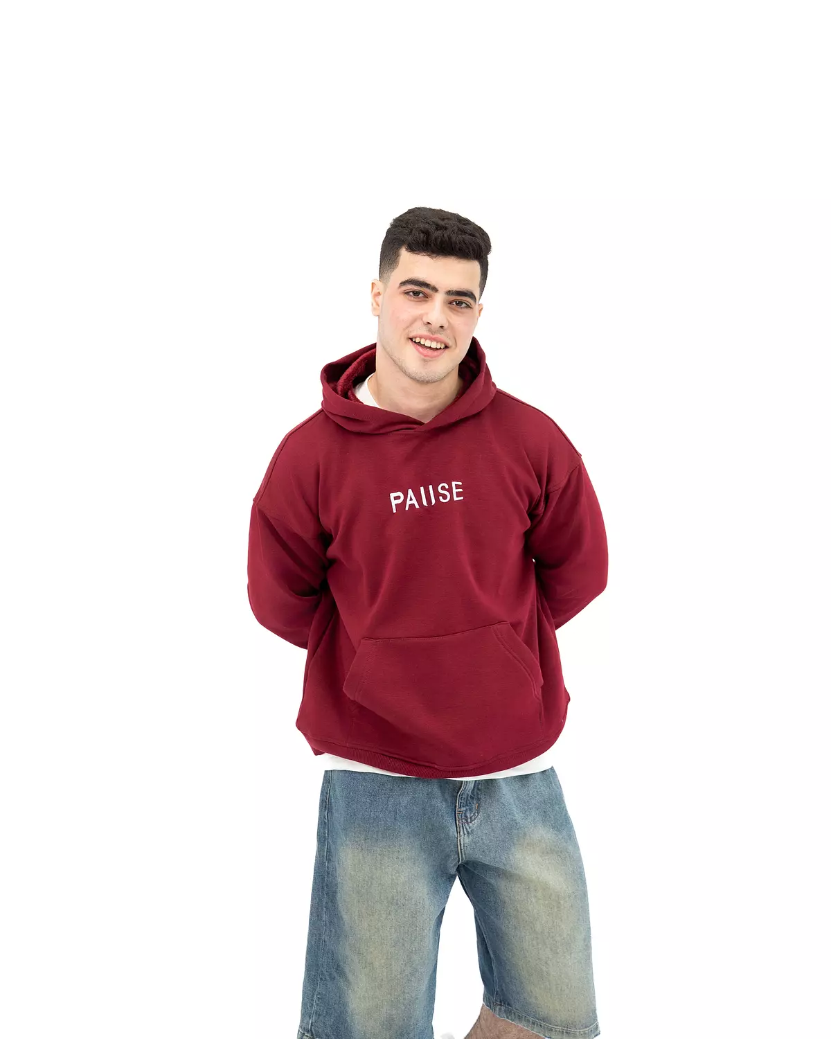 Pause Hoodie _ Burgundy 2