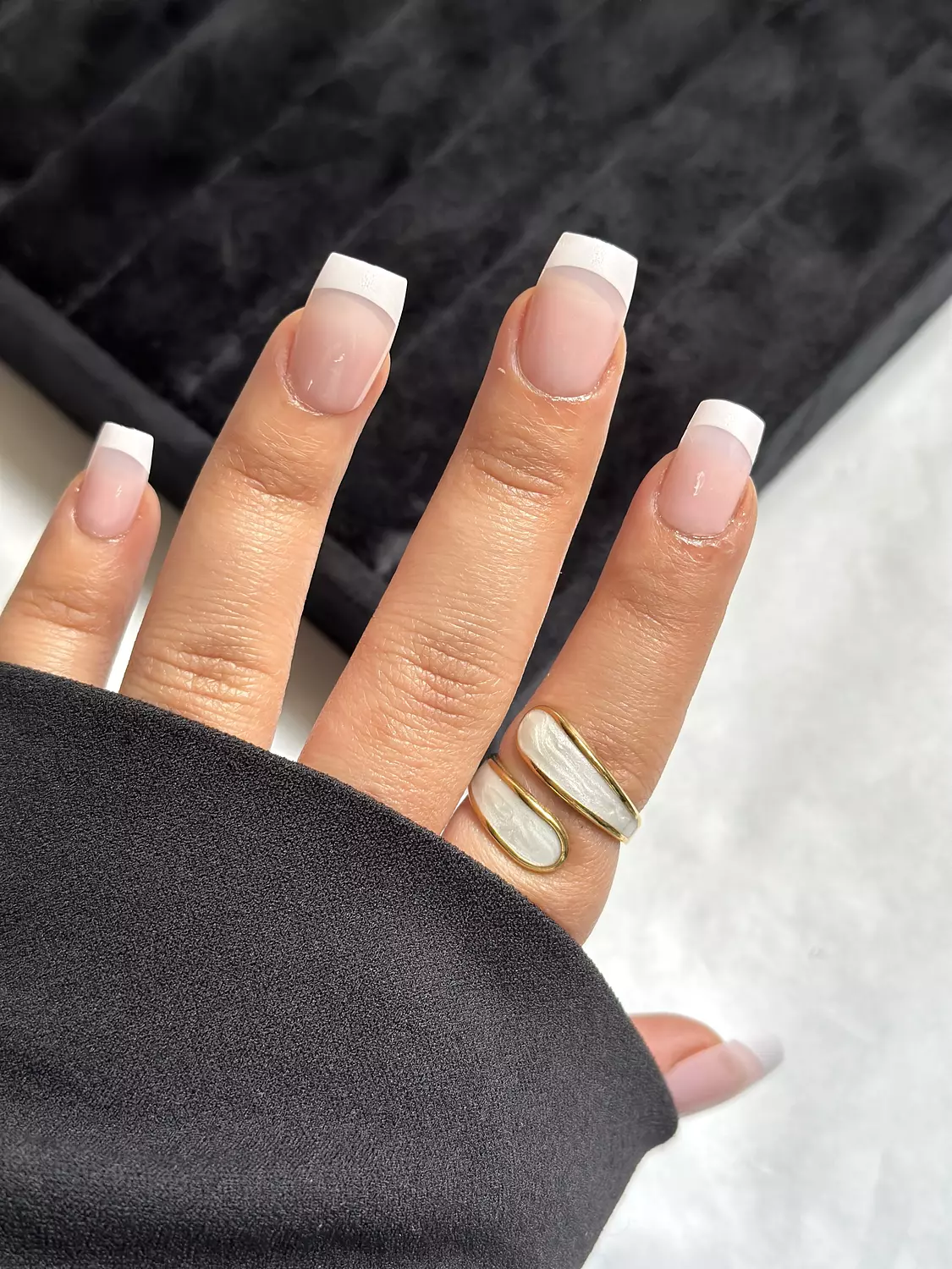 Cross White Stone Ring 3