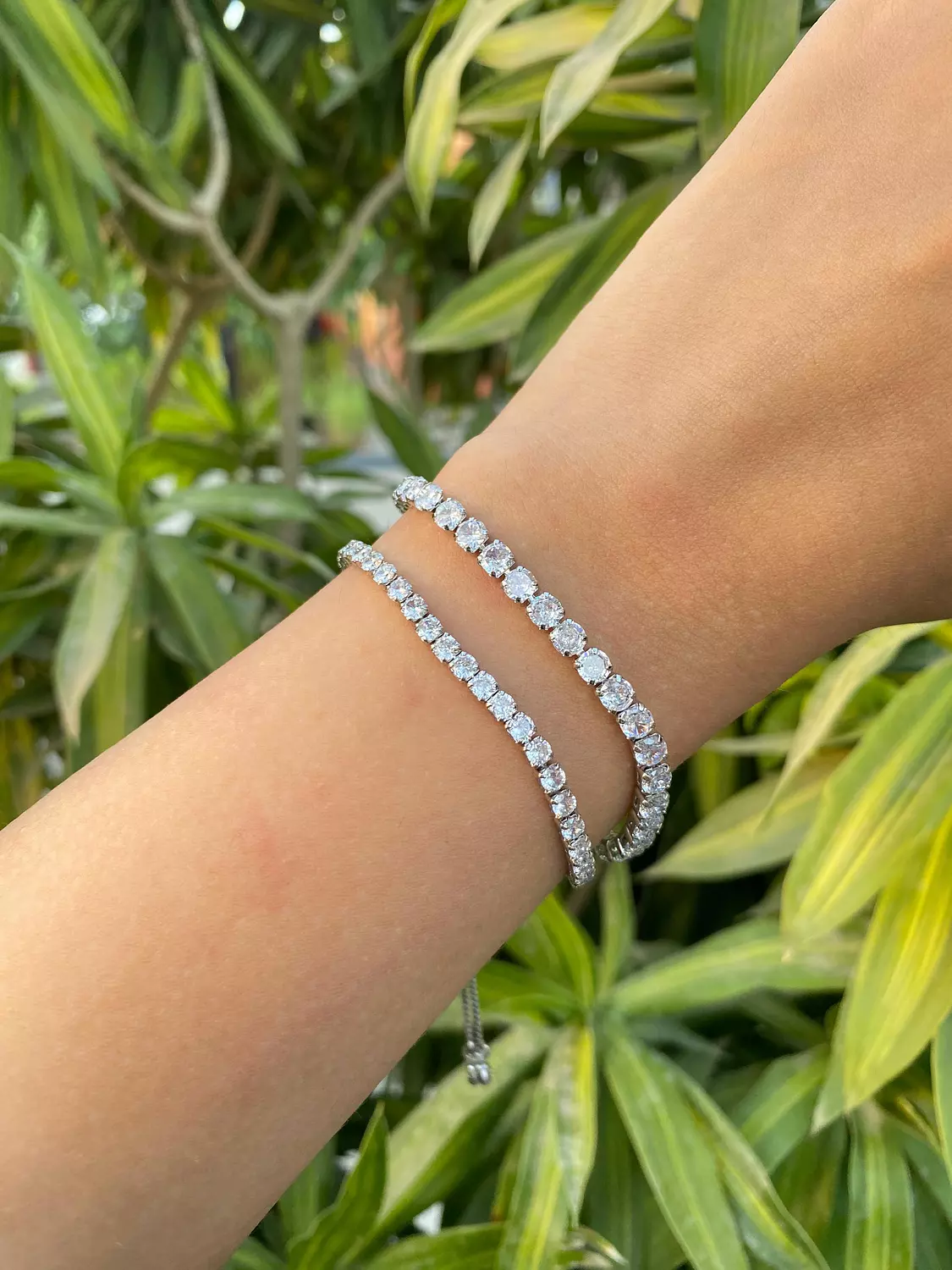 Silver tennis bracelet  image
