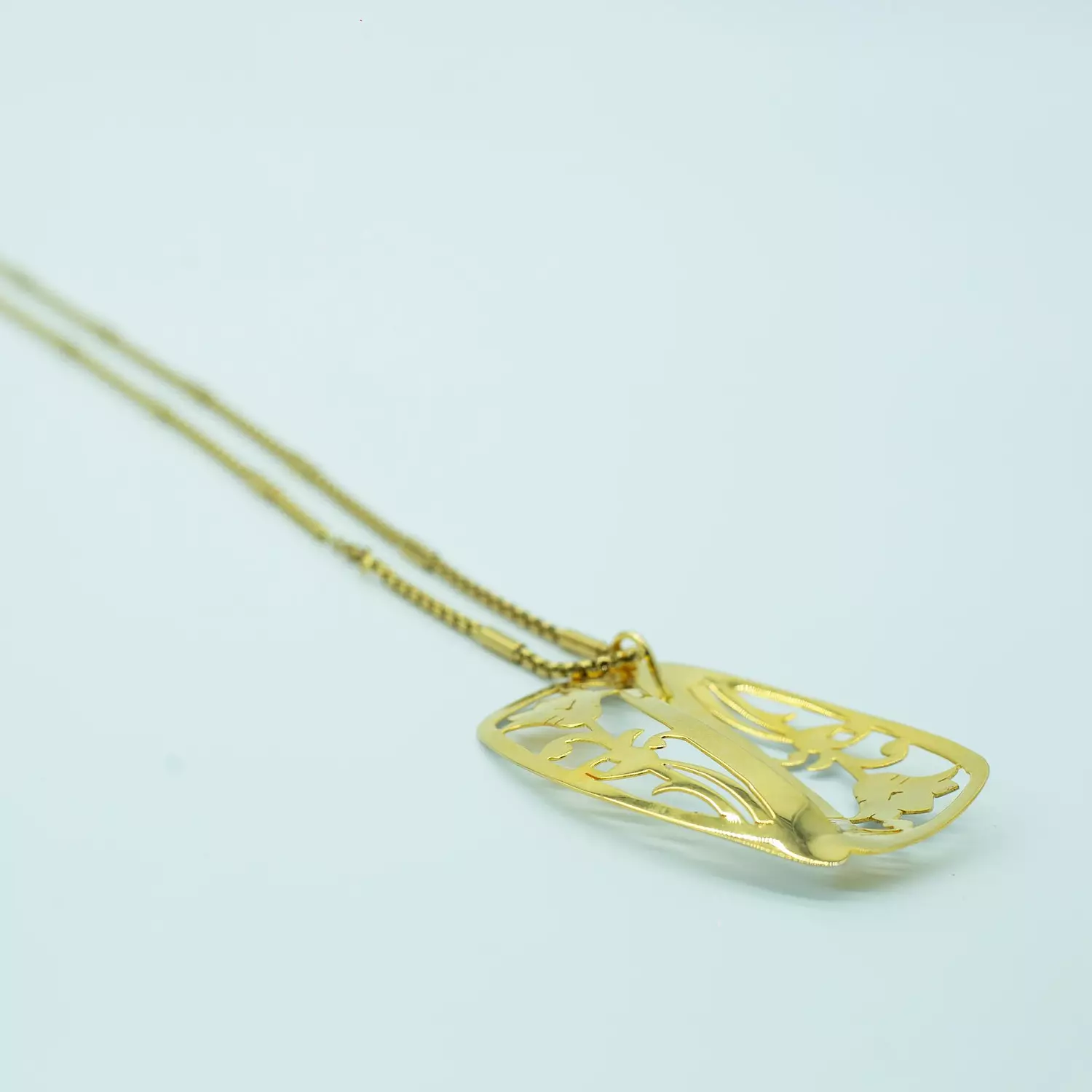 Hand-carved brass sculpture, gold and silver plated, 60 cm - lotus flower 2