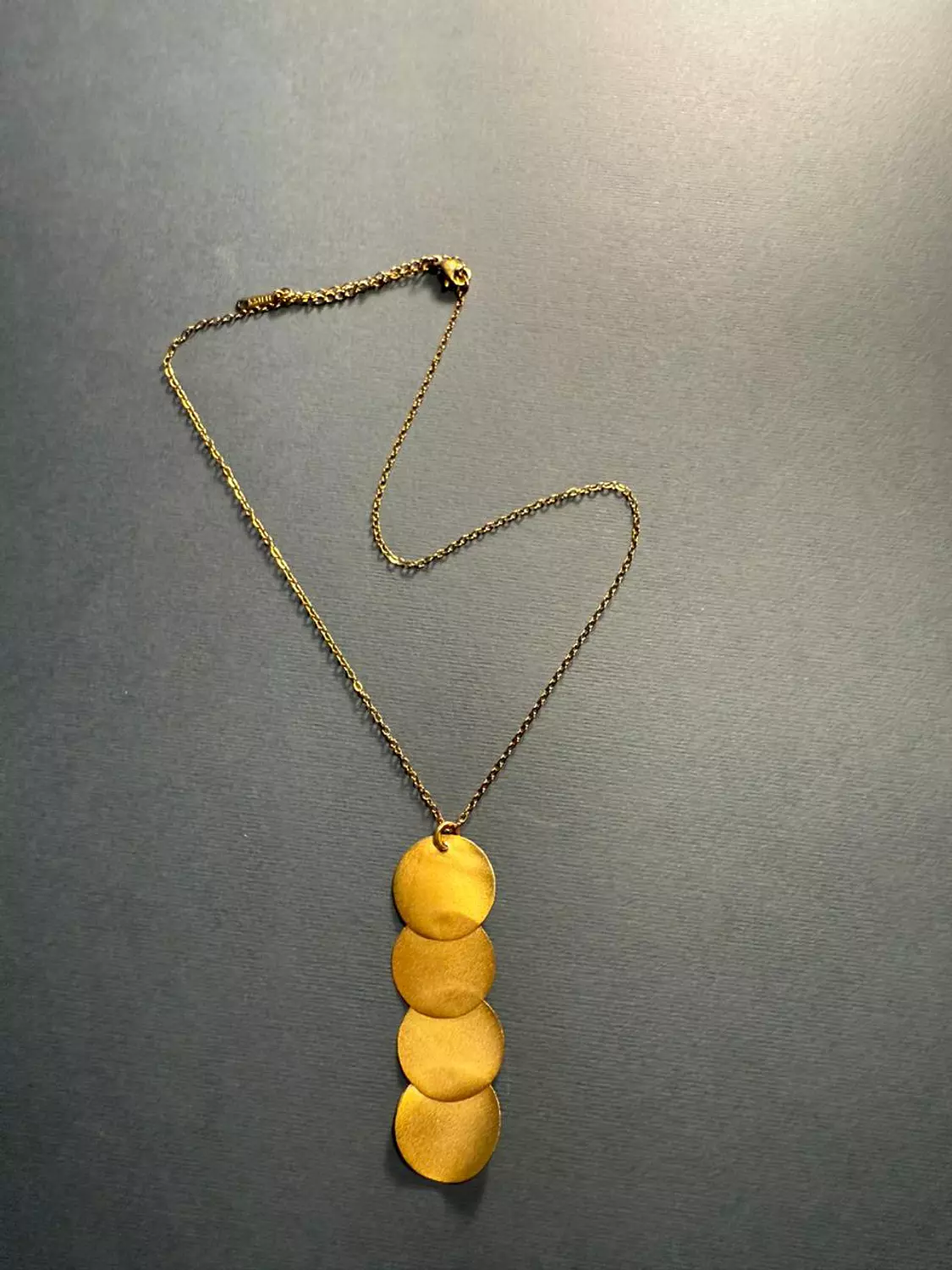 delicate Gold plated four circles Necklace 3