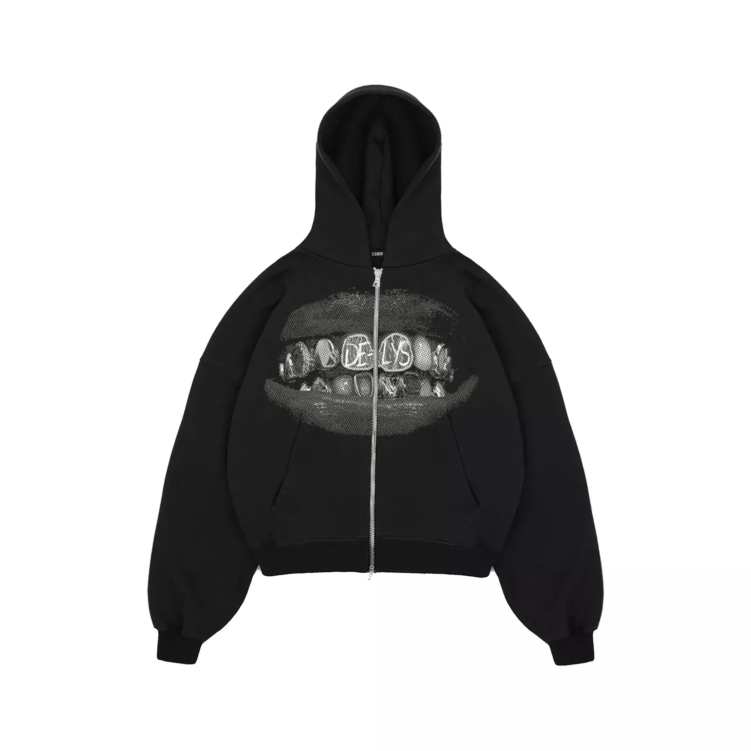 W4 2zippers Delys Teeth hoodie image