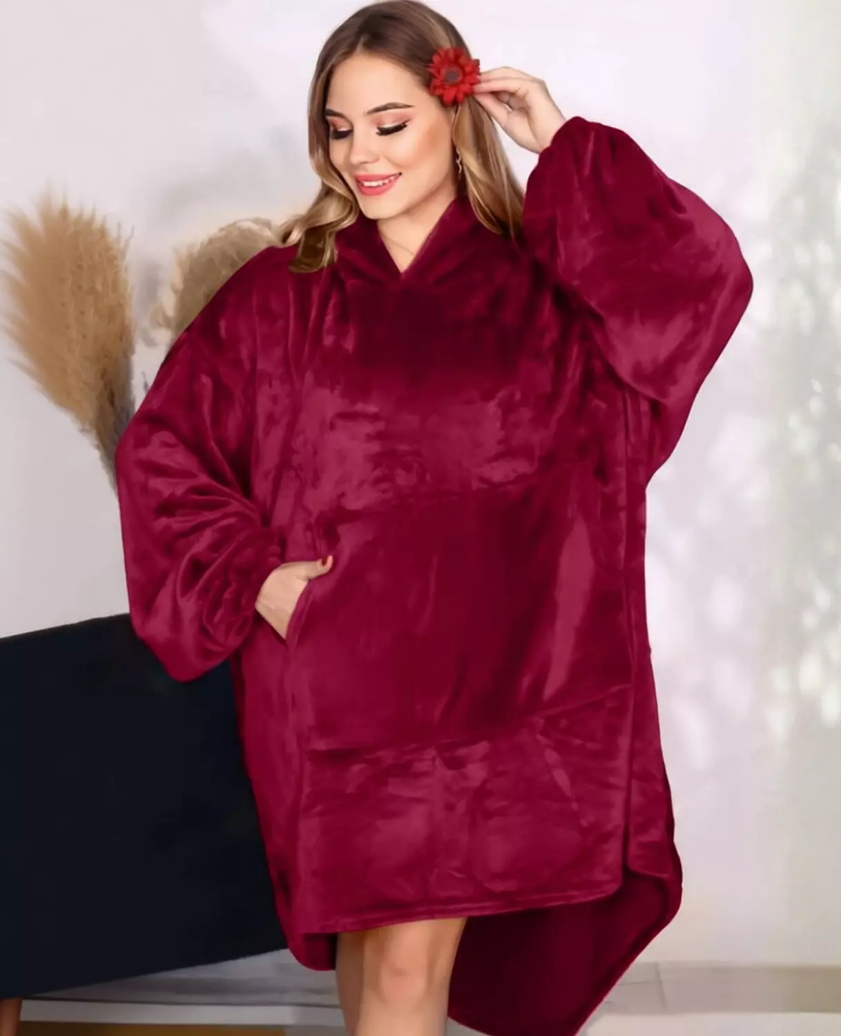 Oversized Velvet Blanket Hoodie hover image