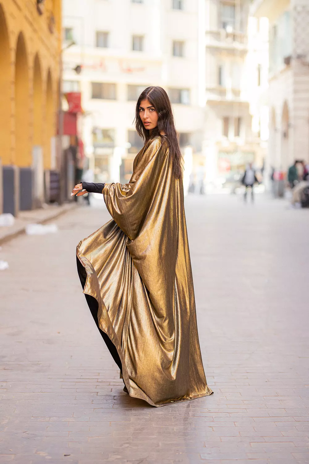 Gold butterfly keftan  2