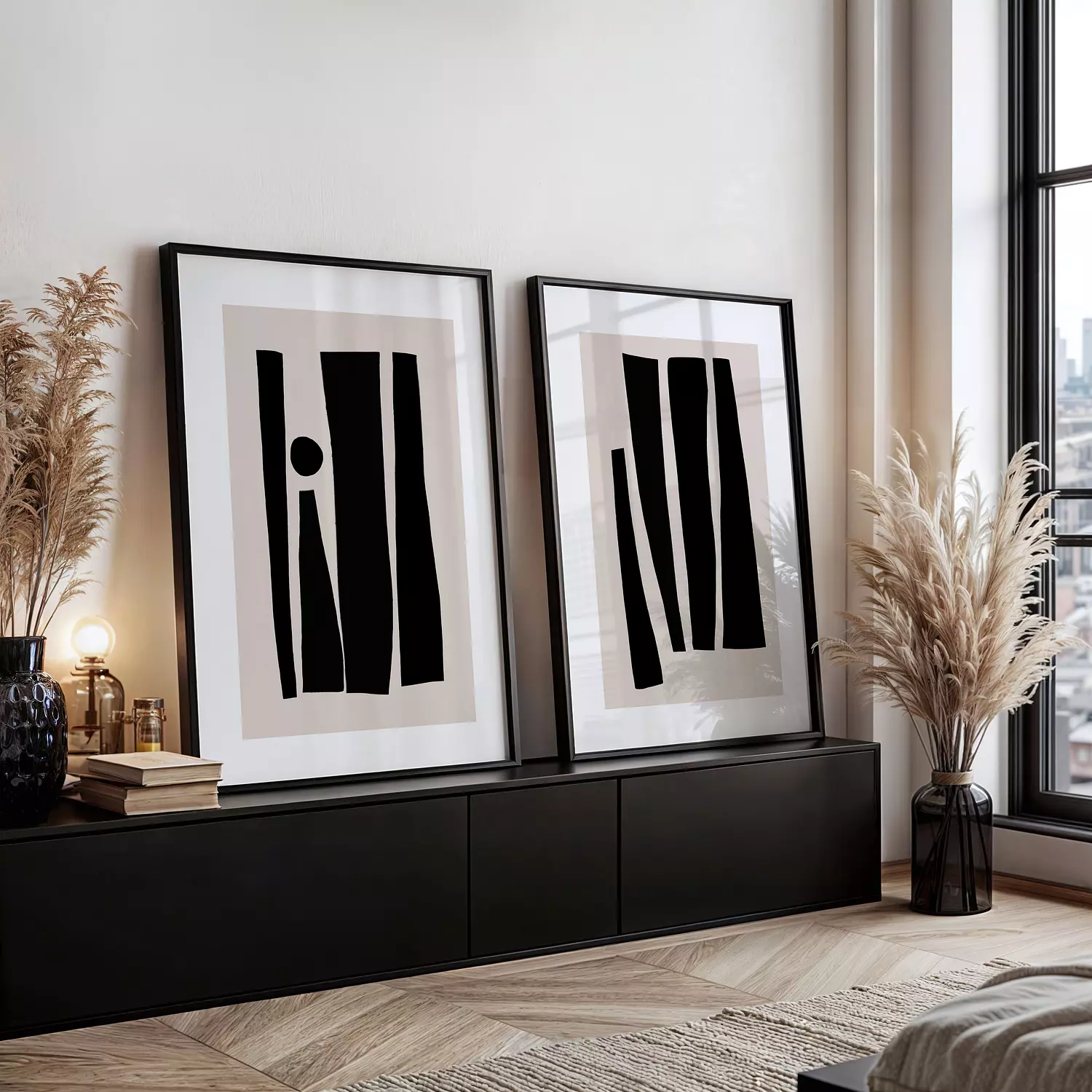  Set of two Wooden Frames Front Glass P.G907 image