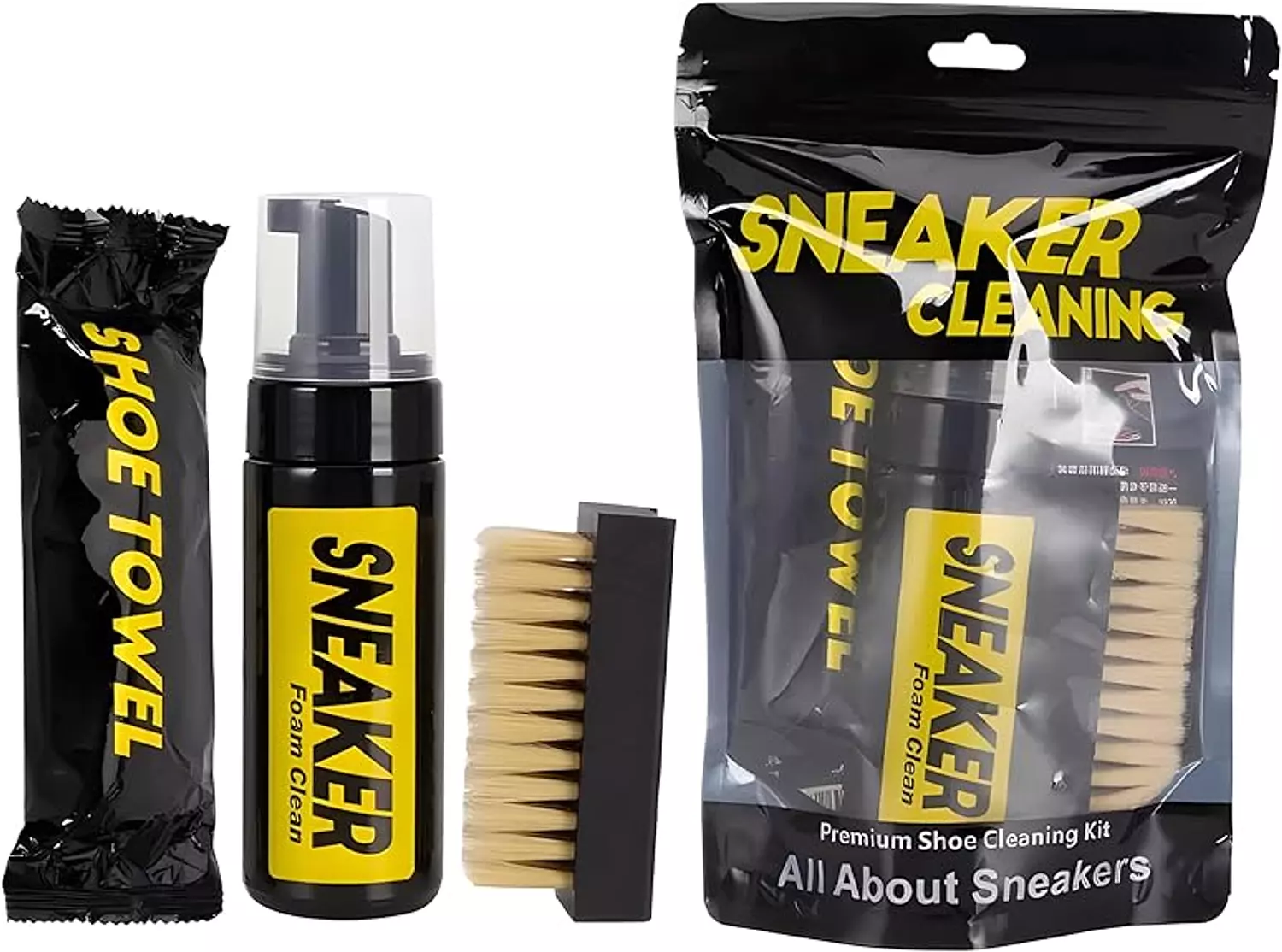 Generic Sneaker Cleaning Kit - Cleaning Brush, Foam, Wipes - Universal Kit for Sneakers & Cochi image