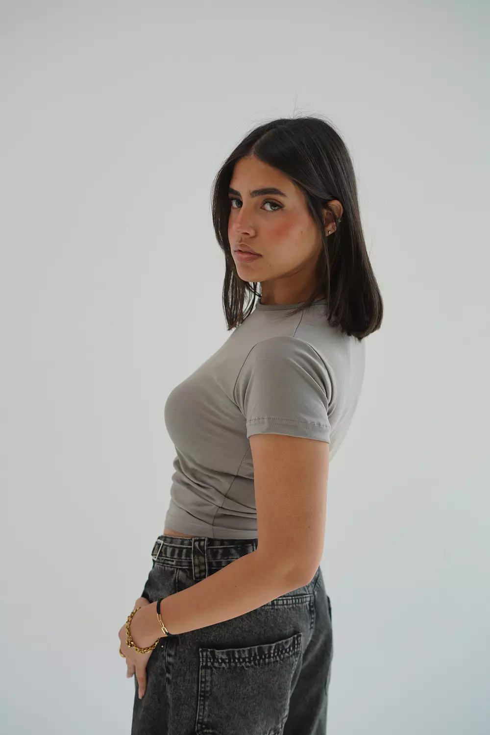 Gray top with half sleeve-2nd-img