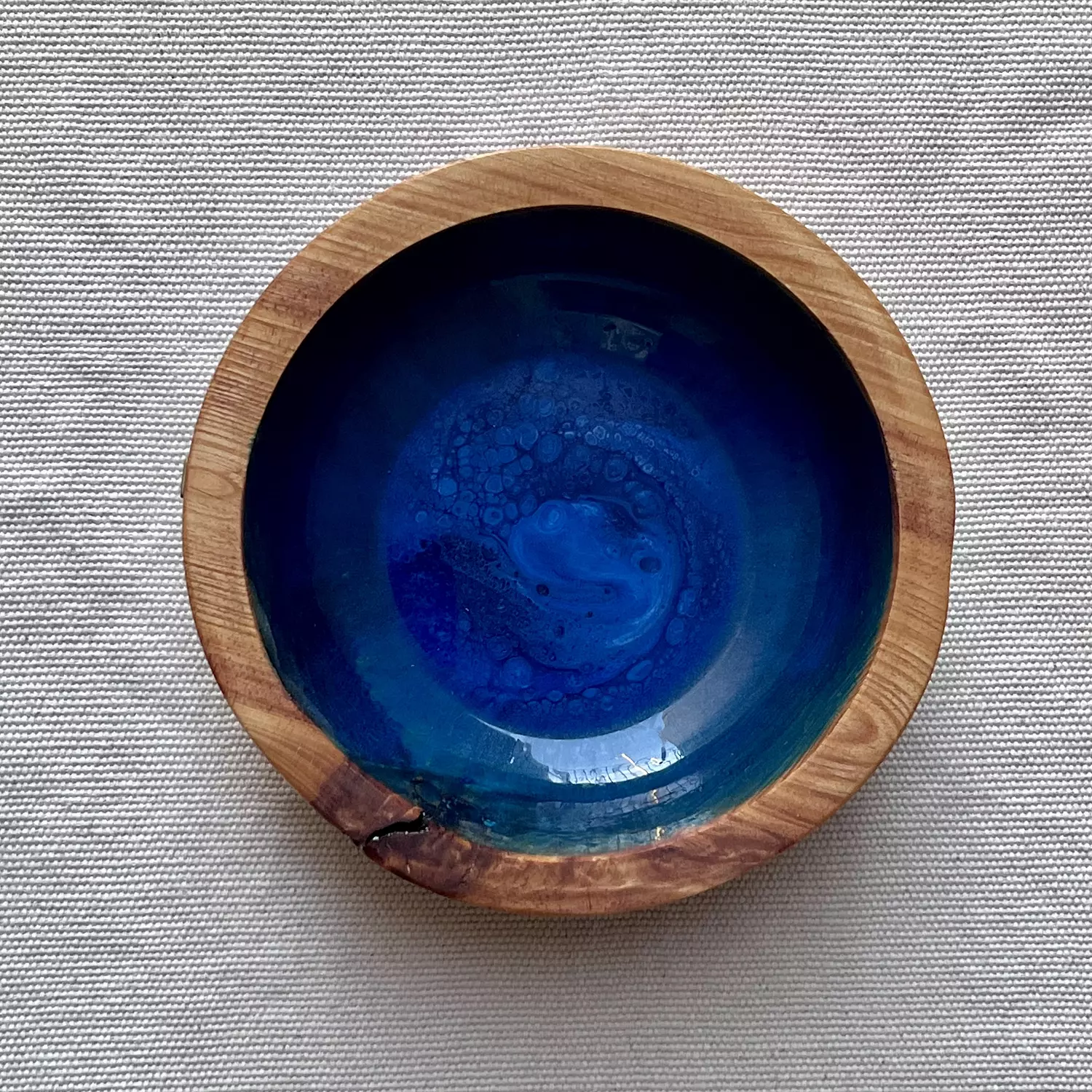 Blue| Green Wood Bowl 3