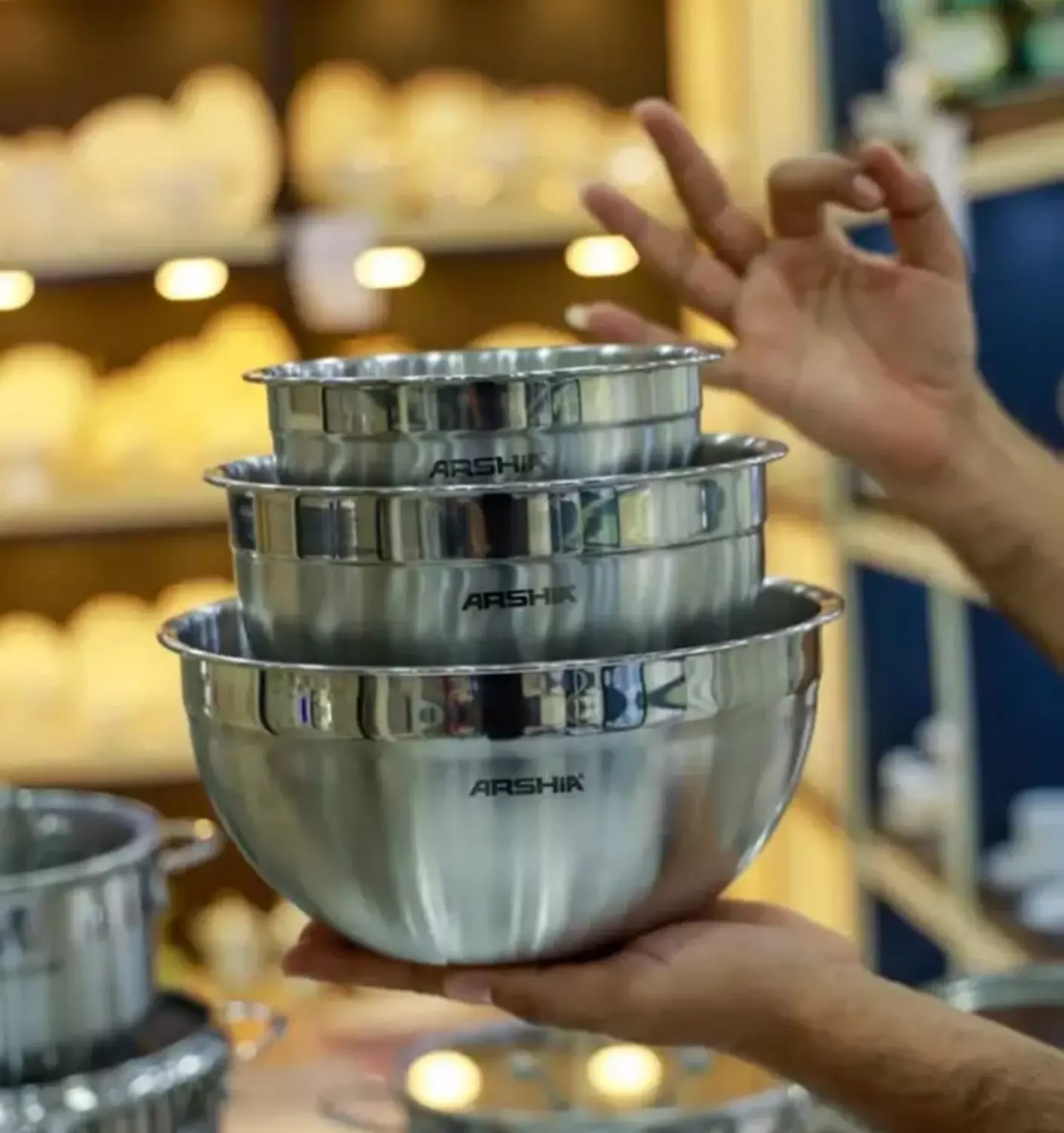 Arshia stainless steel cookware set, 21 pieces 4