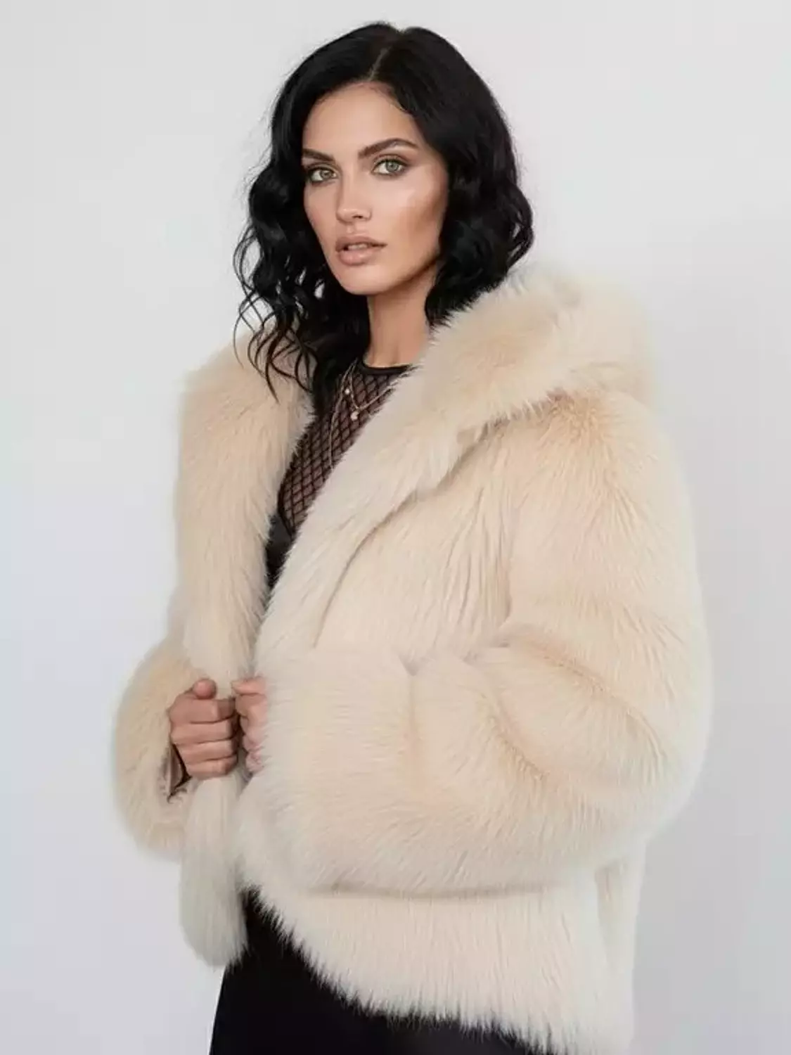 ​Fluffy Faux Fur Bomber 2
