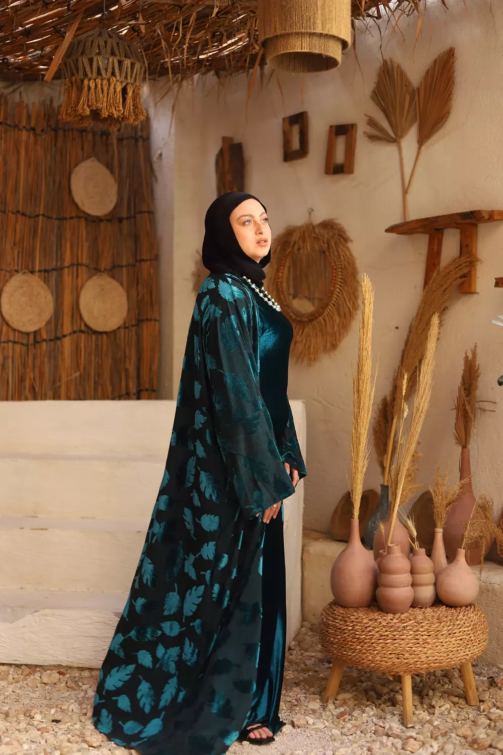 Velvet Leaves Kaftan  6