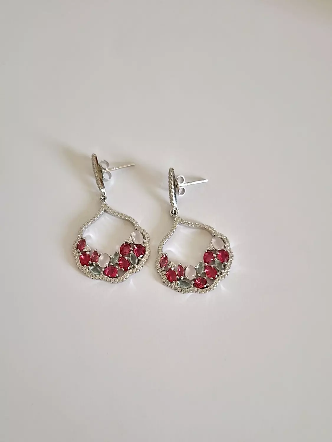 Pastel floral earrings 1