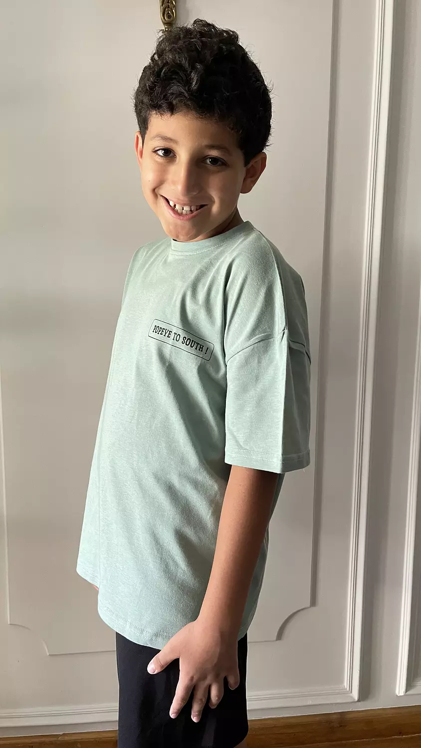 SOUTH Unisex Pastel Green POP-EYE Oversized t-shirt  3