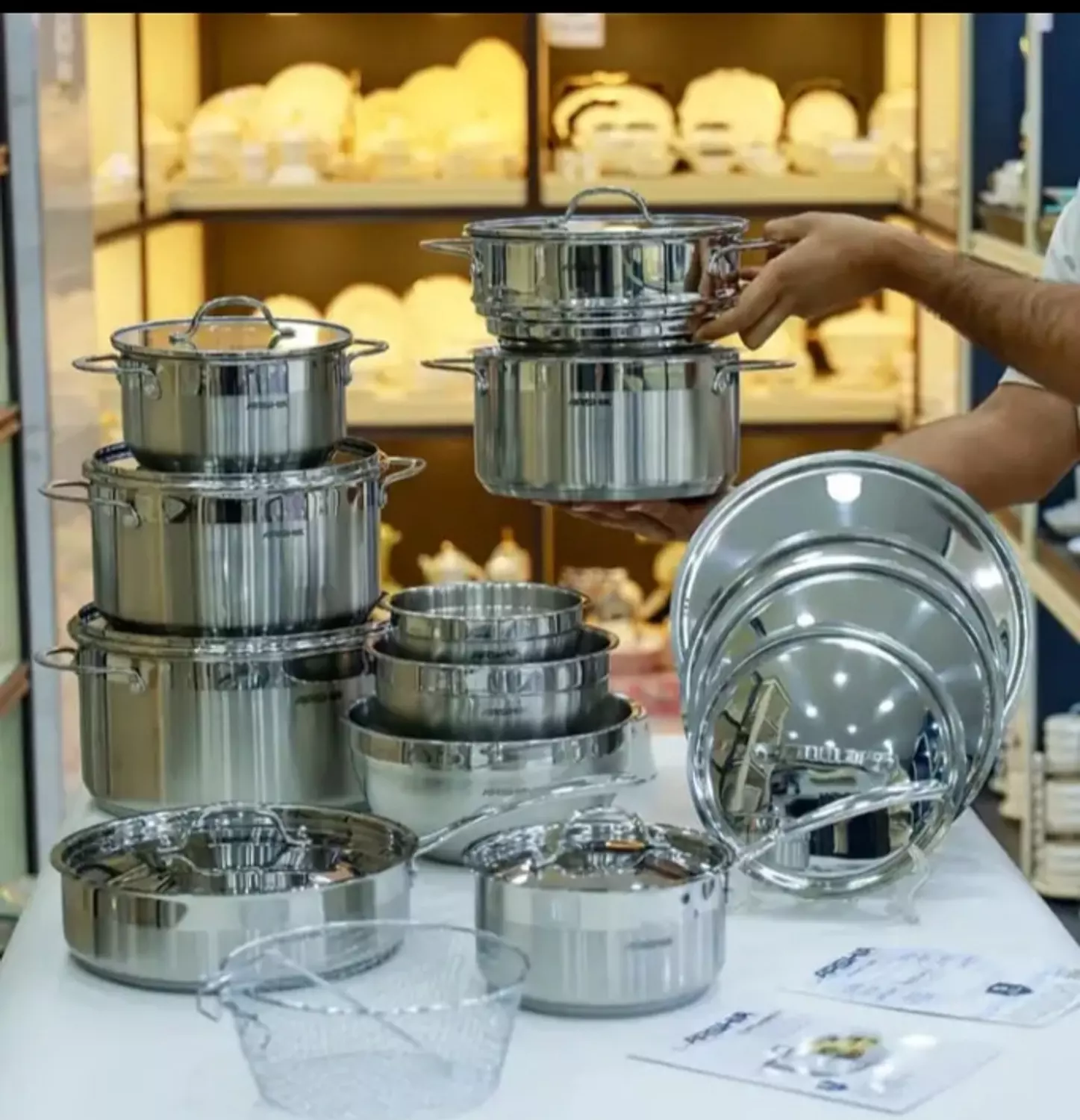 Arshia stainless steel cookware set, 21 pieces 1