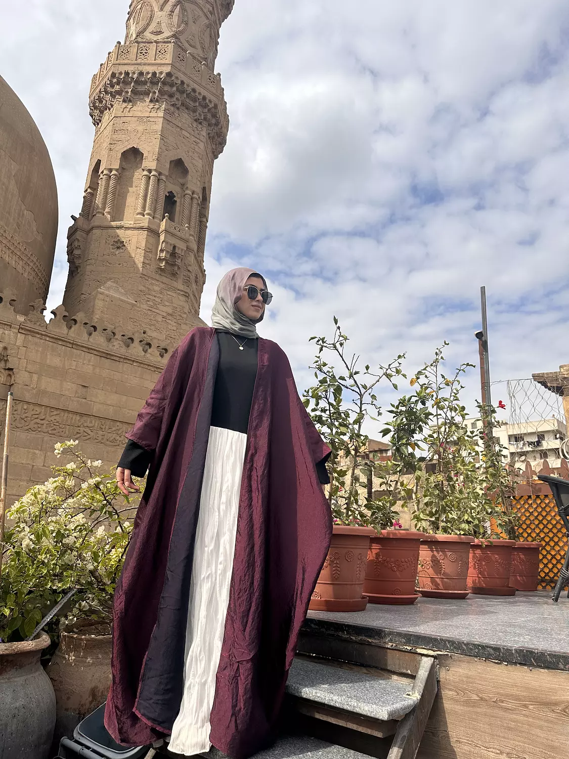 Shimmery Kaftan - Burgandy 7