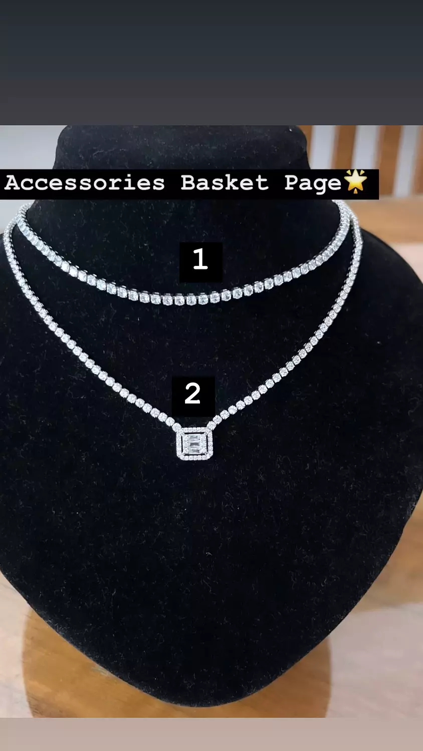 Layering Tennis Necklaces image