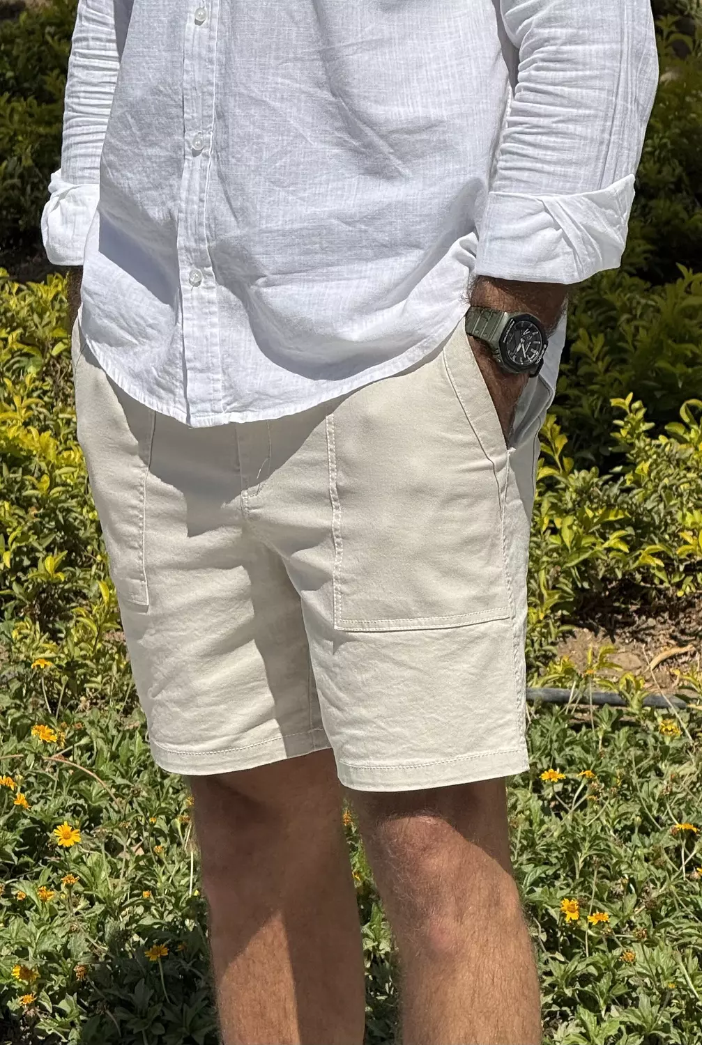 <p style="text-align: center"><span style="color: #7789ab">Gabardine</span><br><span style="color: #7789ab">Shorts</span></p>