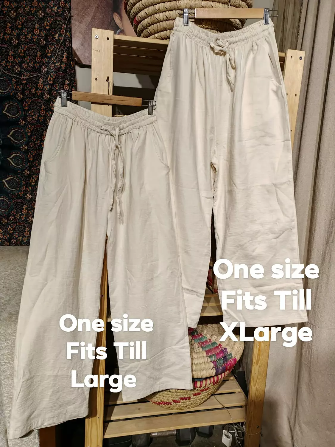 Boho linen free size off white suit 6