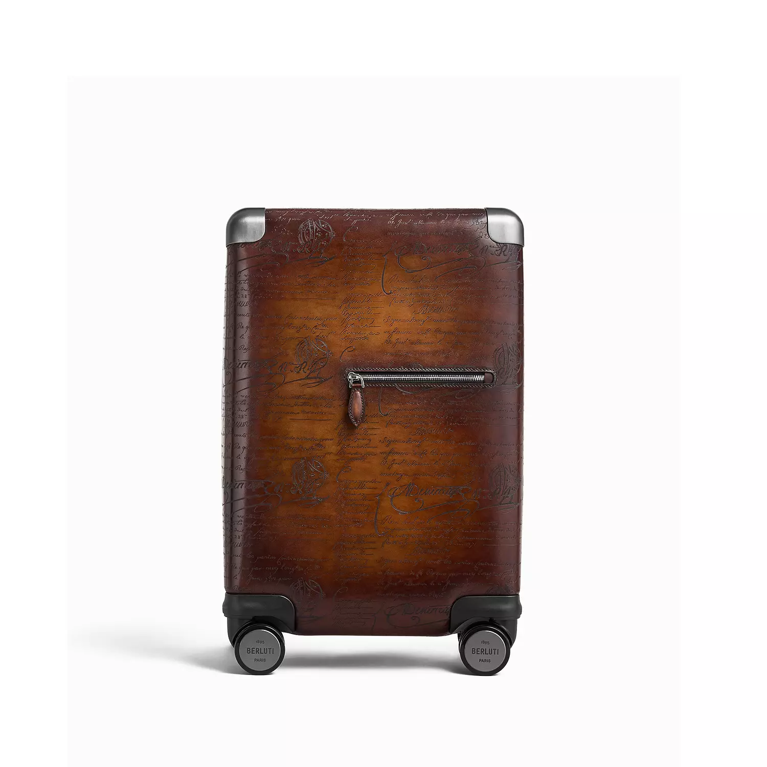 Berluti Formula 1005 Scritto Venezia leather rolling suitcase.  image