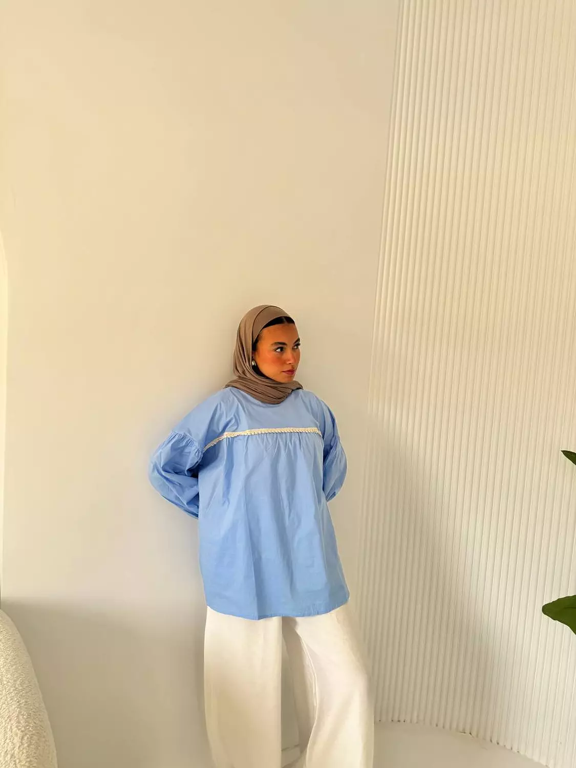 Fluffy sleeves blouse  2