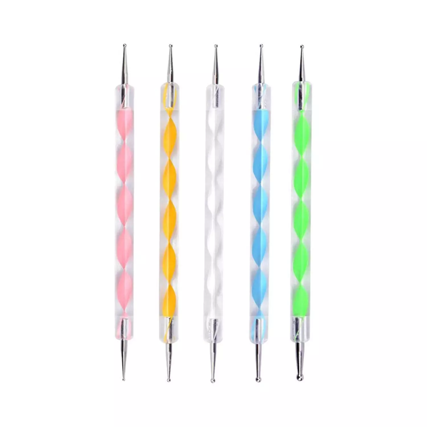Dotting tools set 5 pieces - double sided Acrylic hand 5