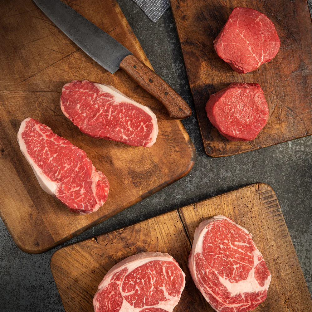 <p style="text-align: center"><br>⭐⭐⭐⭐⭐</p><h2 style="text-align: center">USDA Prime Steak Pairing</h2>