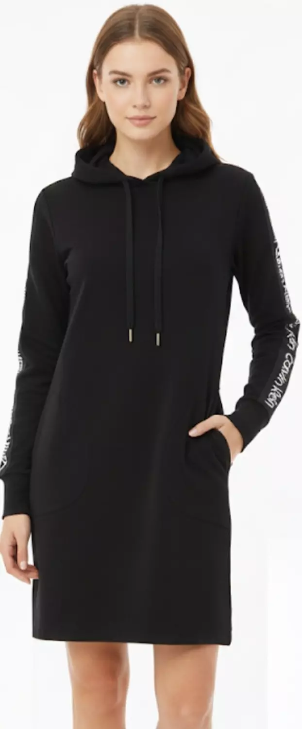 Classic Black Hoodie Dress  image