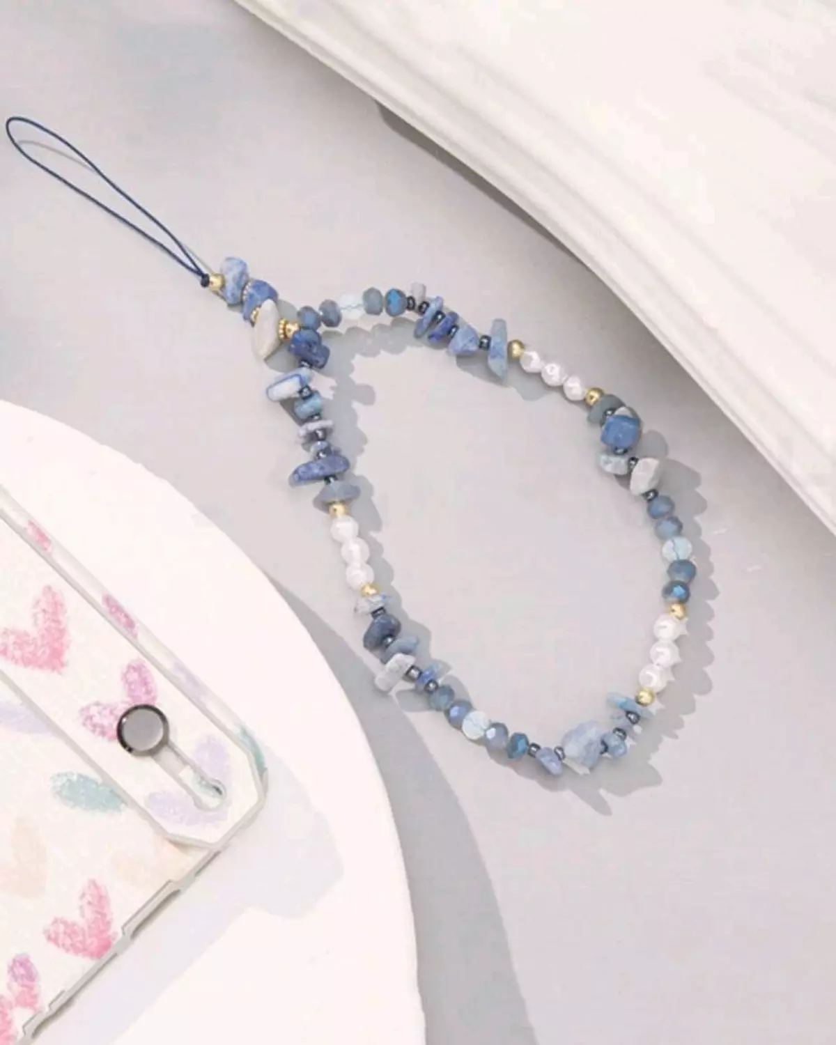 Blue stones mobile strap image