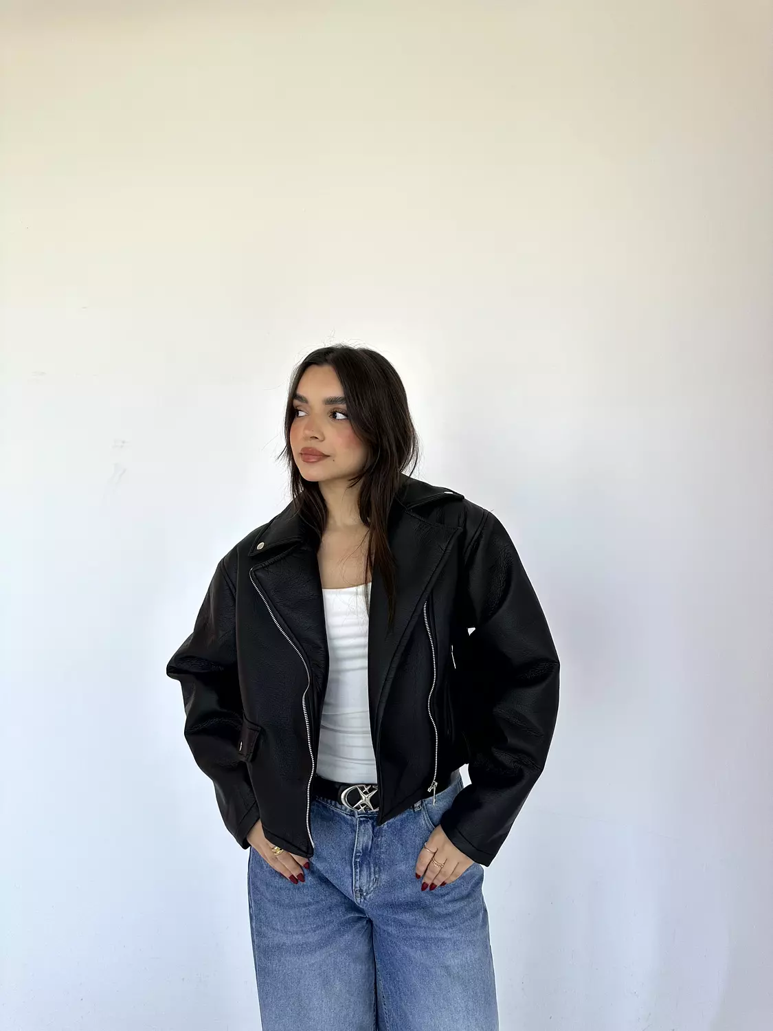 Loose Zipper Leather Jacket 9