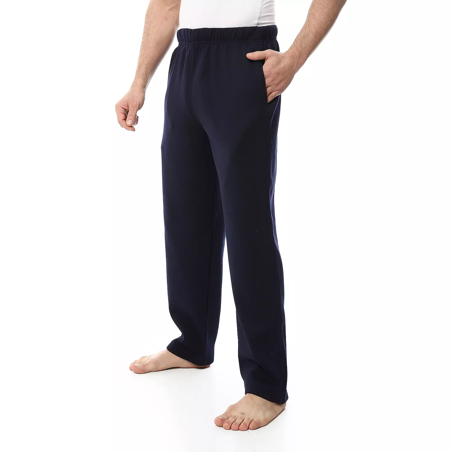 Winter Cotton Milton Plain Pajama Pants - 4043 - Dark Blue hover image