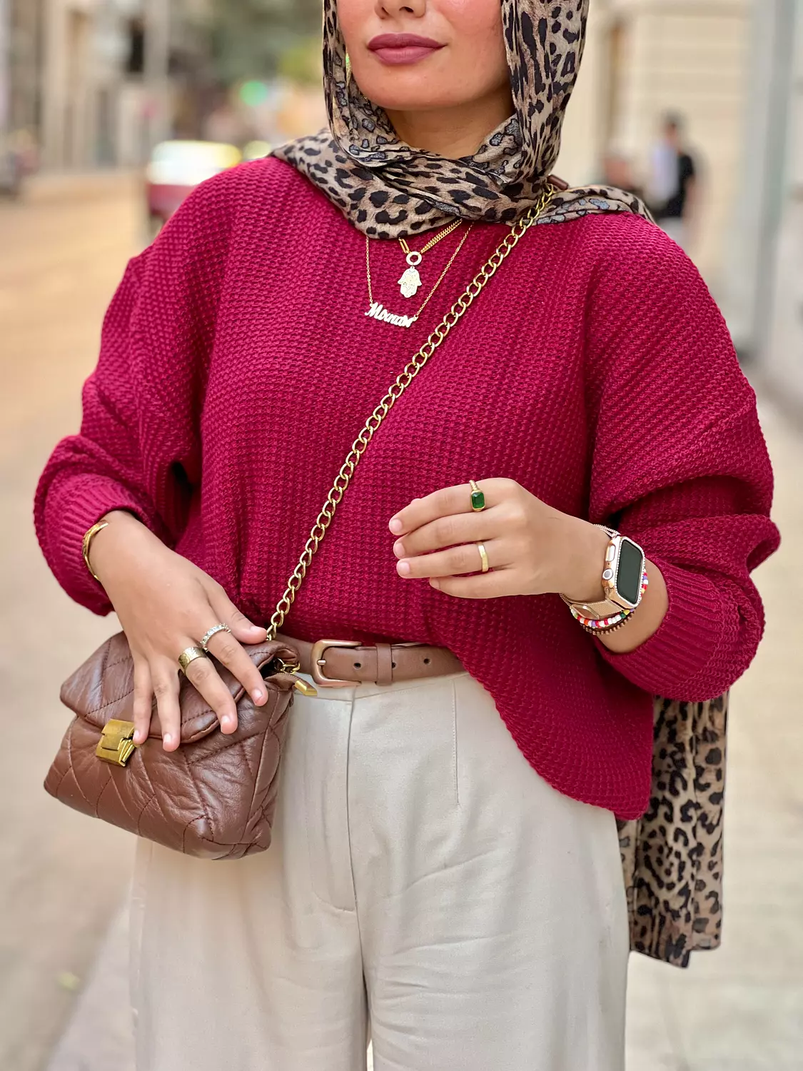 Dark red pullover  1