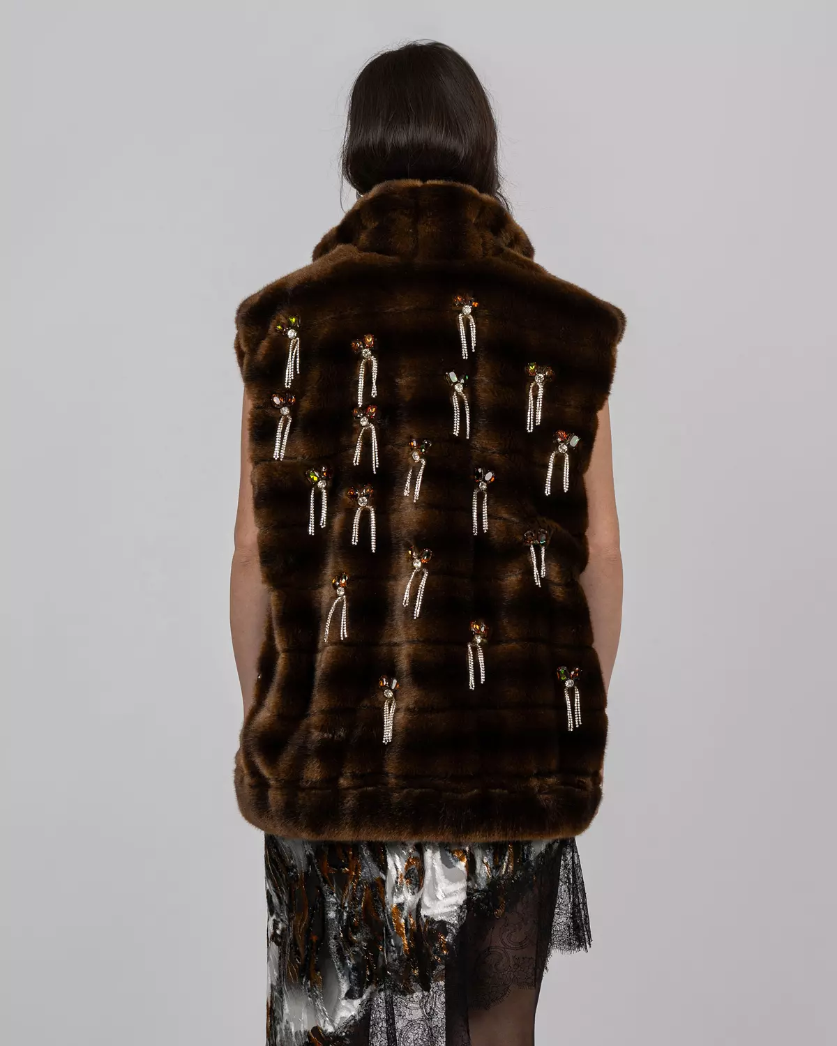 Brown Faux Fur Vest 3