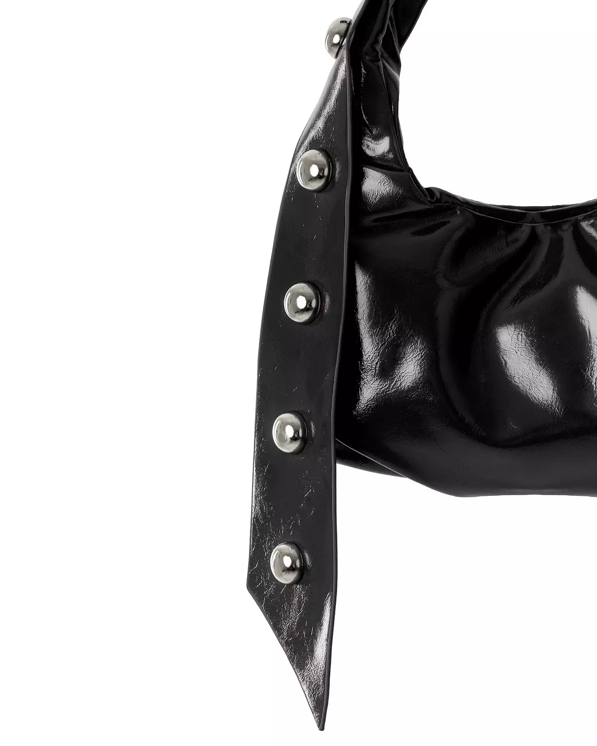 Black Bow and Studded Shoulder Bag   1