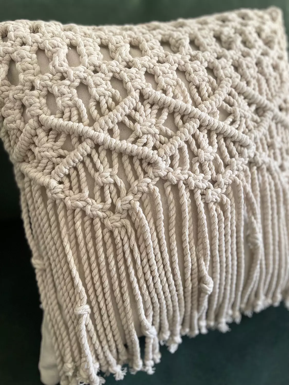 Little Daisy  Cotton Macrame Cushion   2