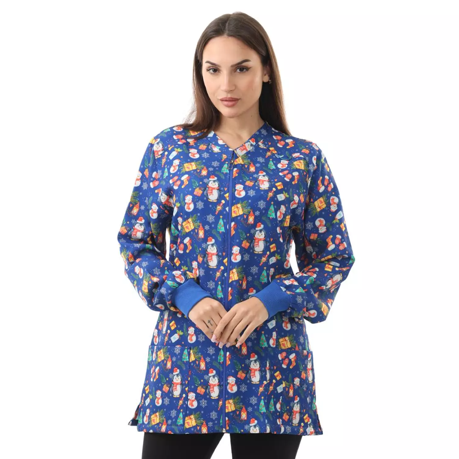 Blue Christmas Lab Coat 7