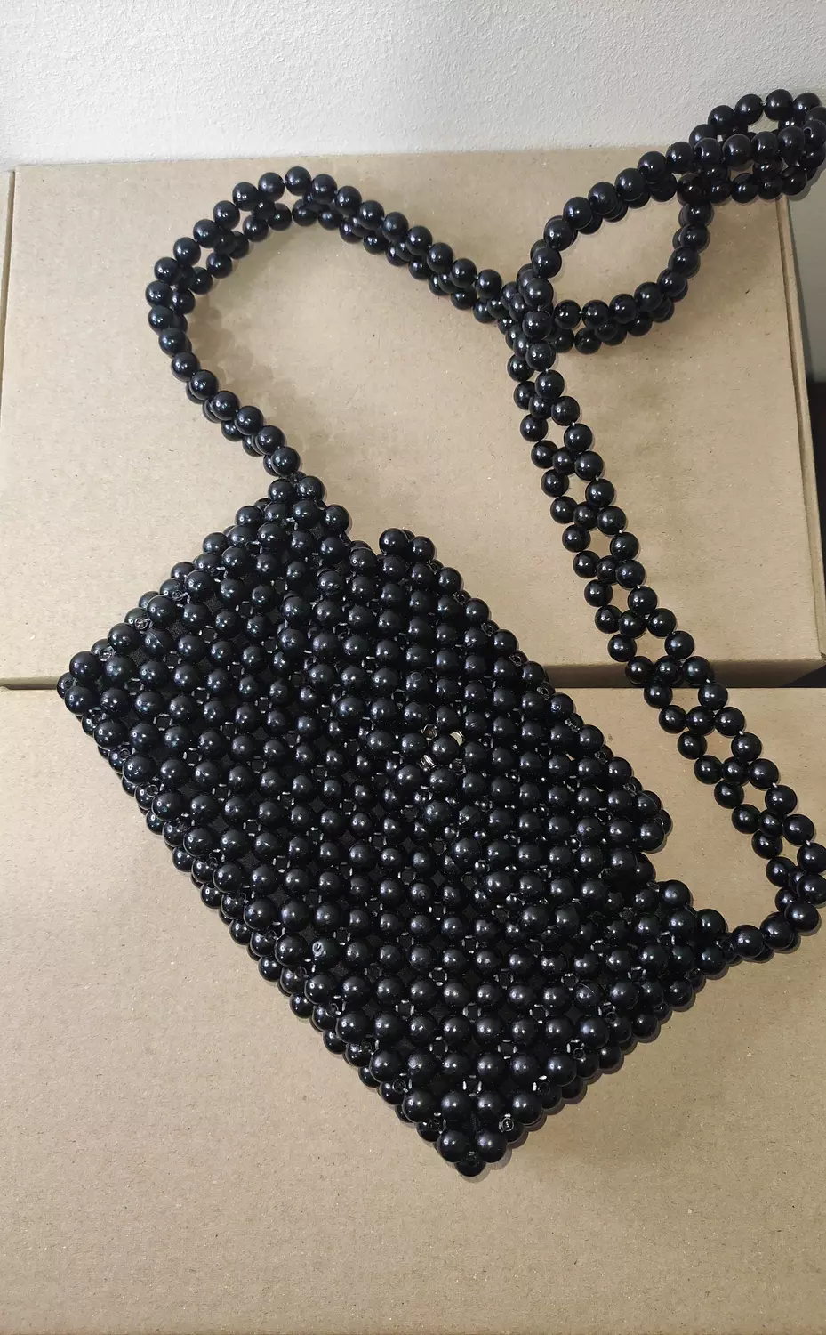 Black beaded bag  1