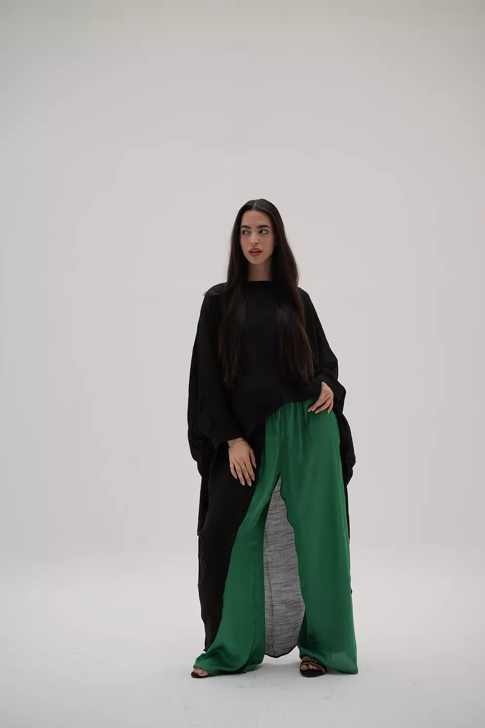 <p><strong>High-low linen blouse</strong><br><strong>-</strong></p>