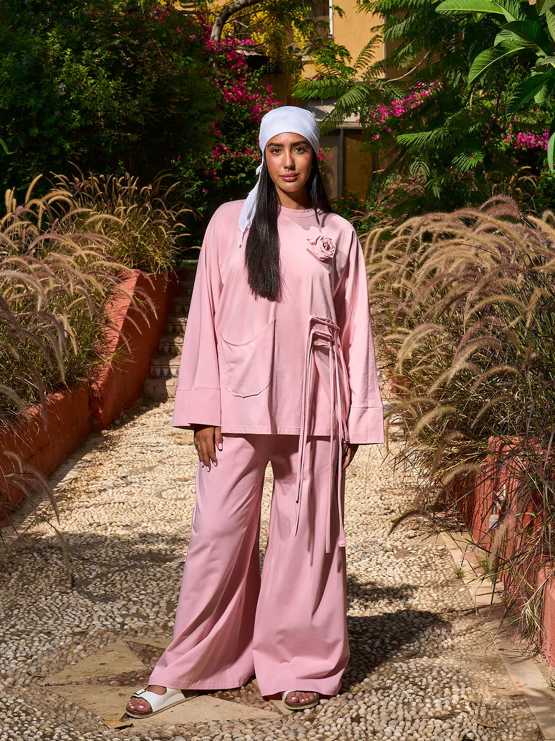 Worood Comfy Set with Pin - Powder Pink image